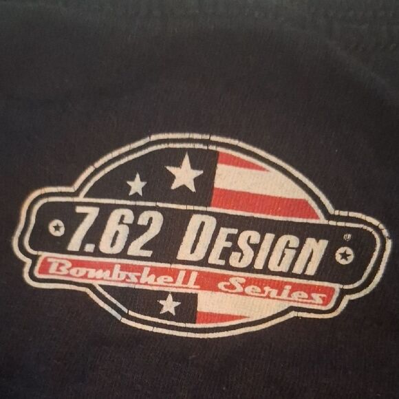 Graphic Black T-Shirt with Red and Gray Design - Picture 3 of 6